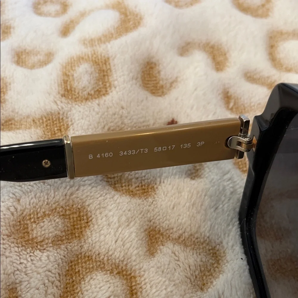 Burberry Glossy Black Square Sunglasses - Picture 3 of 5